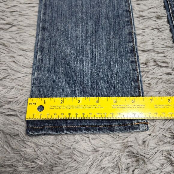 The Childrens Place Girls Blue Jeans Size 8 Bootcut Stretch Adj Waist 22X23 Kids - Picture 8 of 12